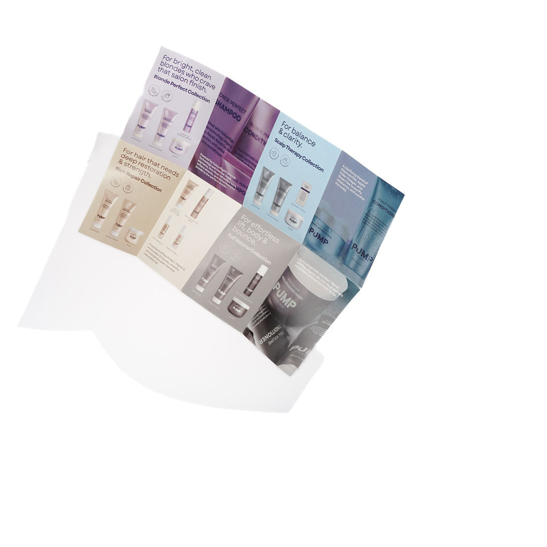 Pump Haircare Brand Brochure